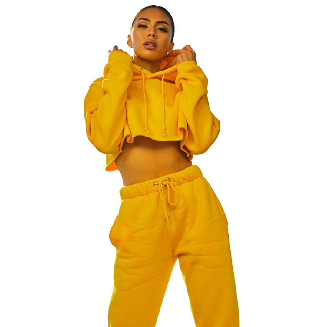 Yellow Hoodie & Joggers Set