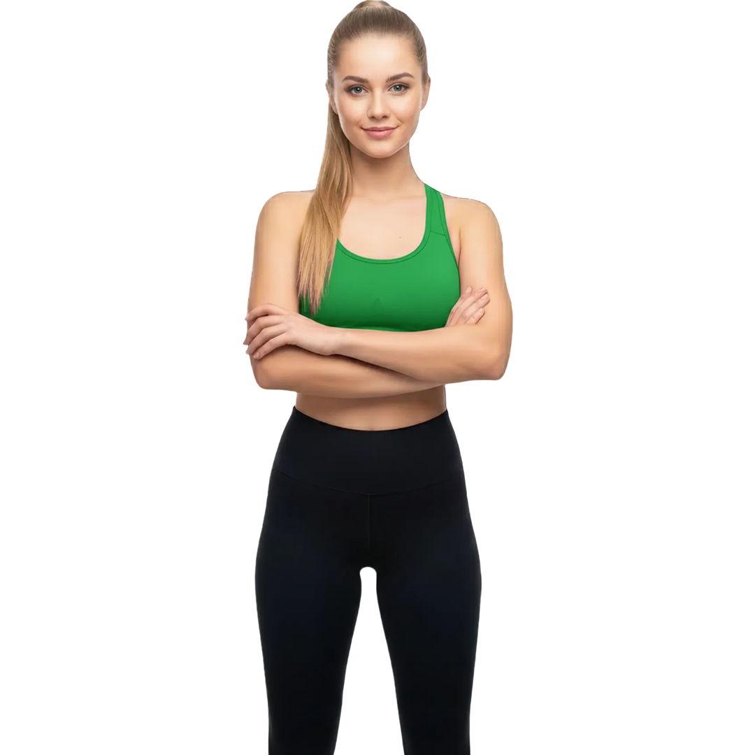 Sports Bra & Black Leggings Set