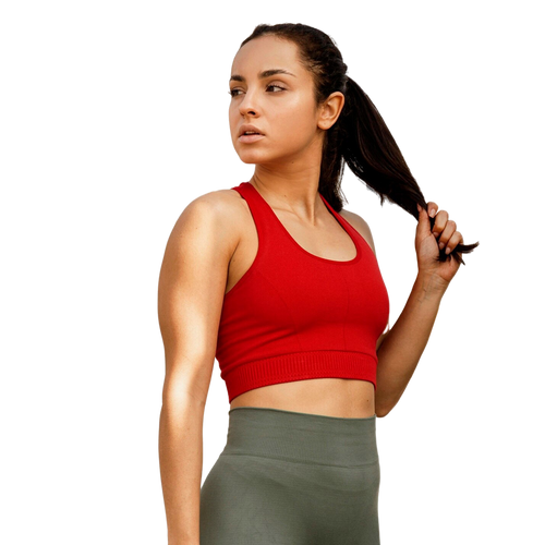 Red Sports Bra