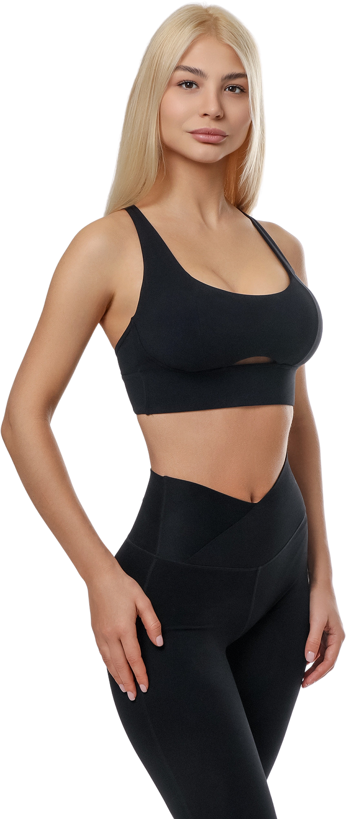 Black Sports Bra & Leggings Set