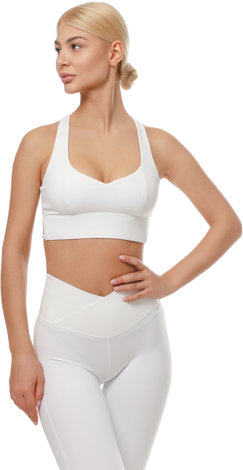 White Sports Bra & Leggings Set
